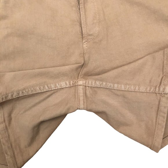Vince Luce Denim Jean Shorts 34 Mid Waist Two Button Closure Desert Tan Khaki - Picture 10 of 10